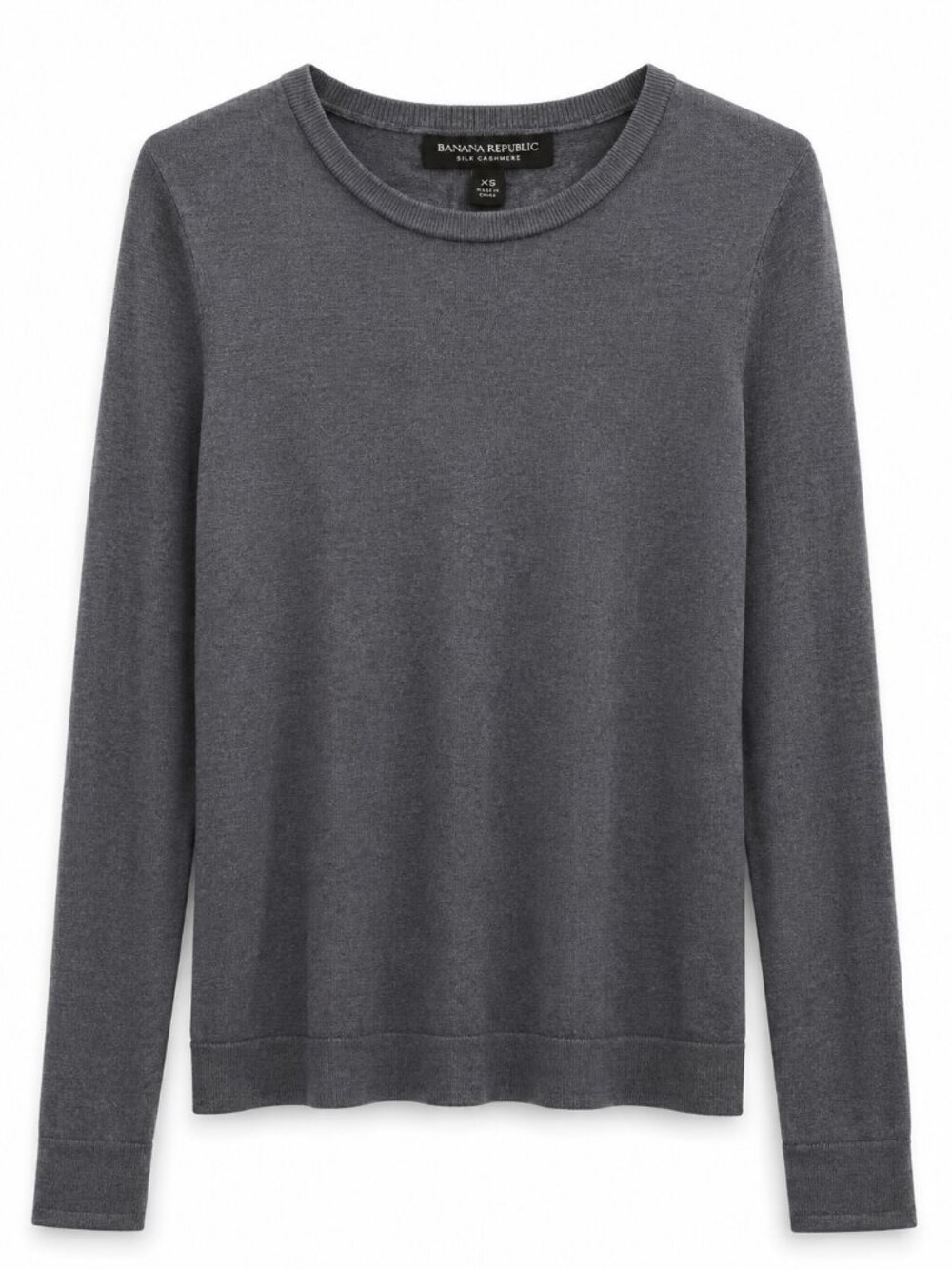 BANANA REPUBLIC Silk Cashmere Grey Crewneck Sweater XS